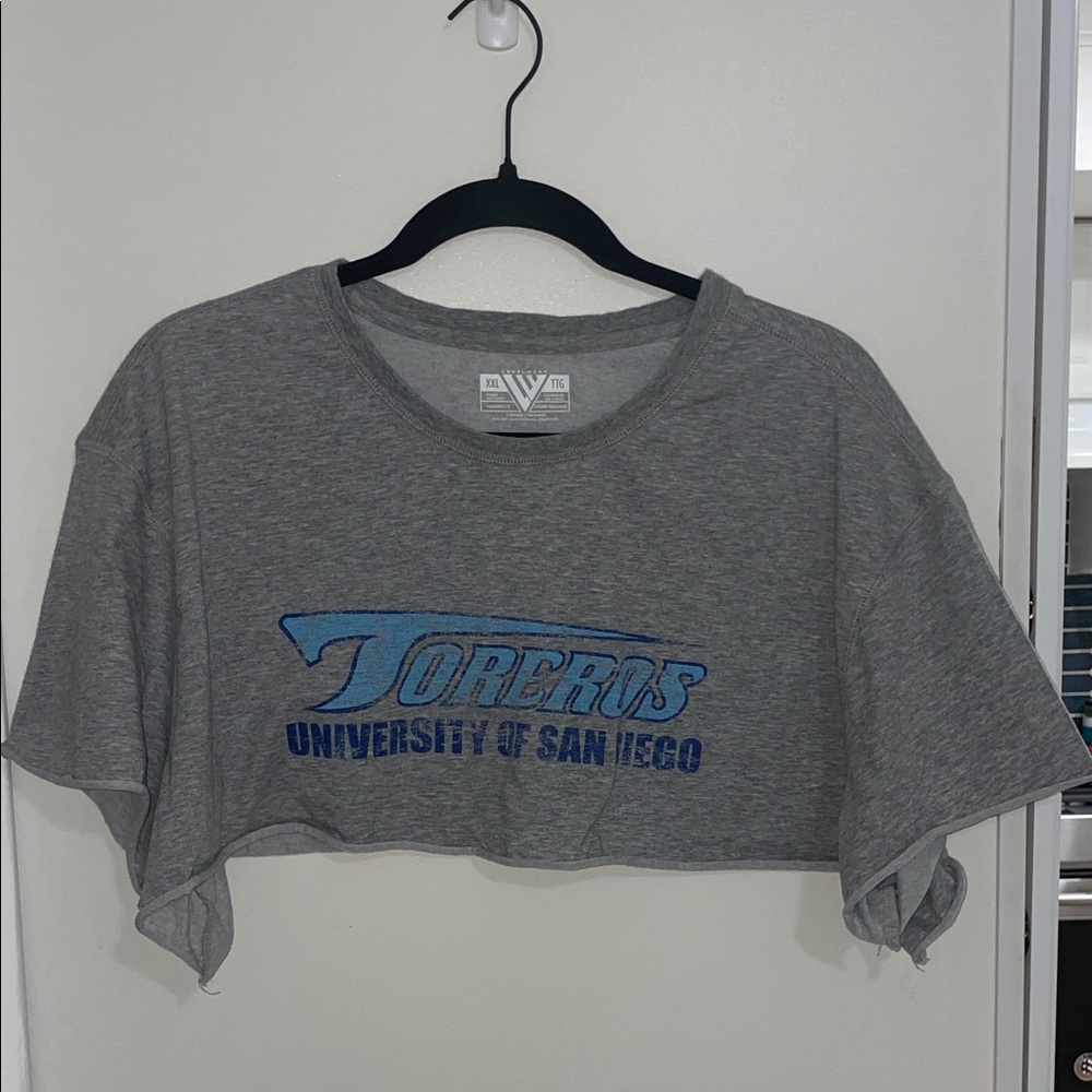 Toreros University of San Diego Oversized Cut off Cropped Tee | XXL